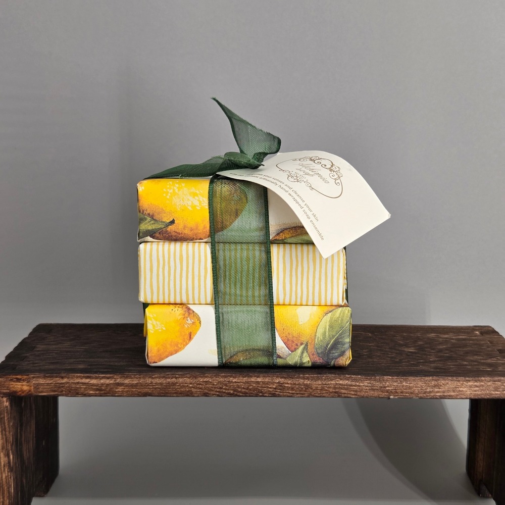Alchimia Soap Milano Lemon Vegetable Soap Set 3x100g Italy Citrus‎ Luxury Gift